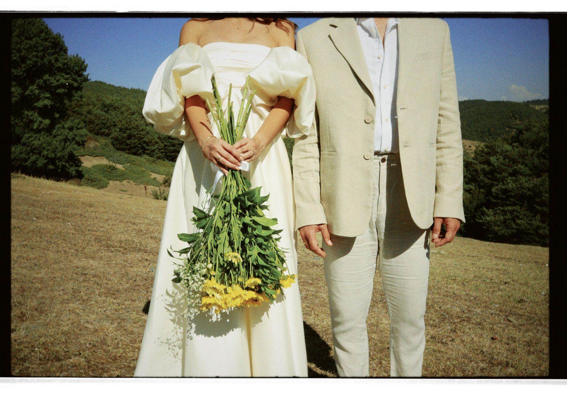 Couple on a mountain overlook near Tbilisi